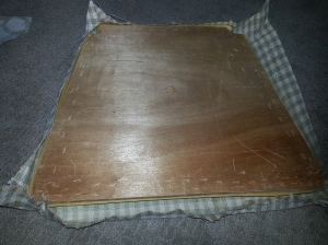 Existing Cushion Fabric Removed
