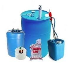 Here are examples of water storage and filtration systems. I found these on www.calquakeinlandempire.com 